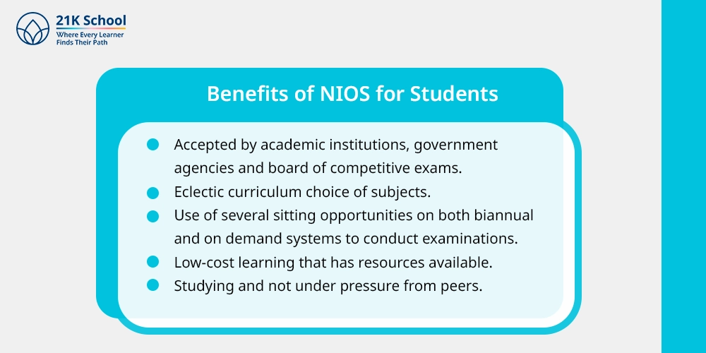 Benefits of NIOS for Students