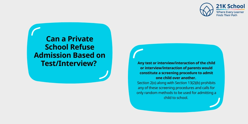 Can a Private School Refuse Admission Based on Test/Interview? 