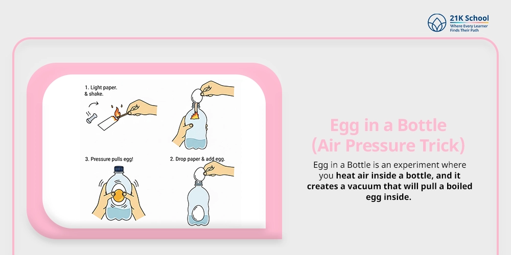 Egg in a Bottle (Air Pressure Trick)