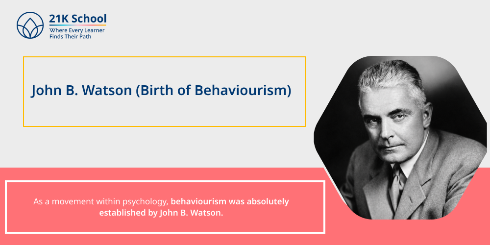 3. John B. Watson (Birth of Behaviourism)