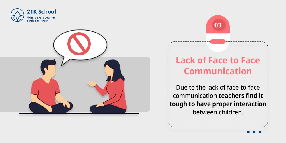 Lack of Face to Face Communication