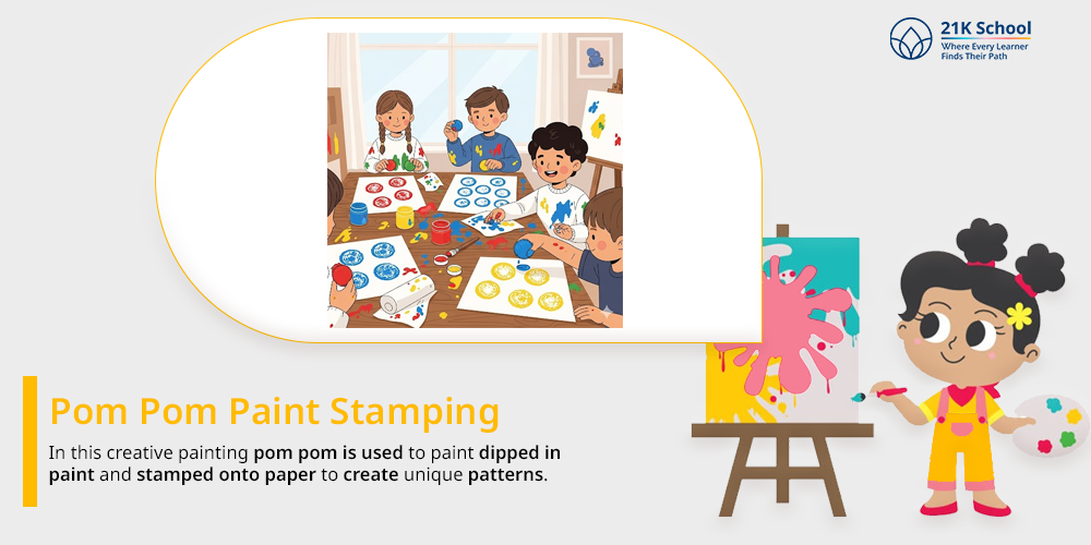 Pom Pom Paint Stamping
