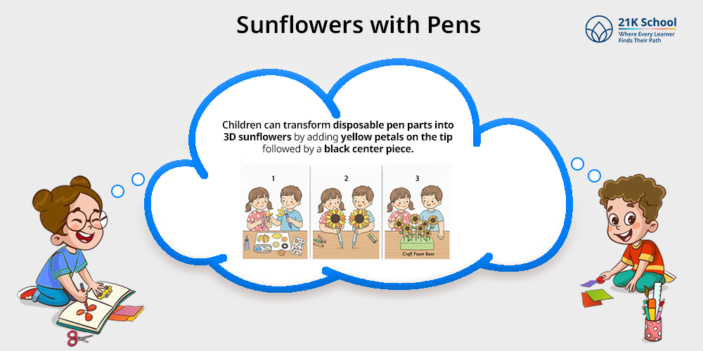 Sunflowers with Pens