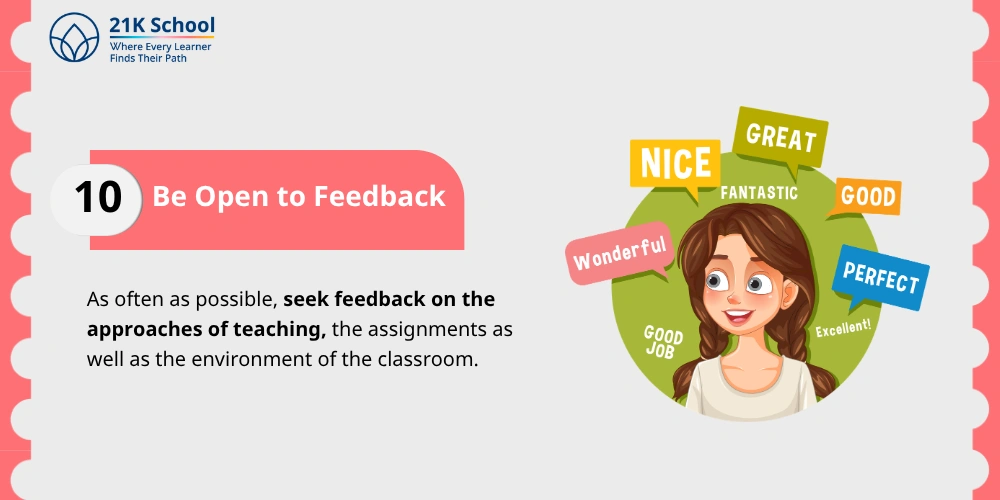 Be open to feedback