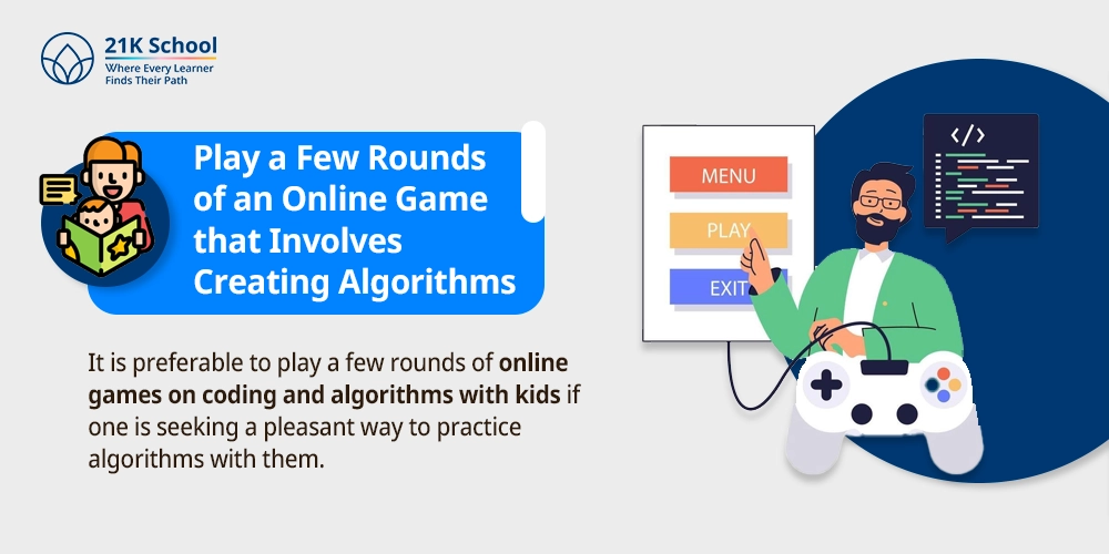 Play a Few Rounds of an Online Game that Involves Creating Algorithms