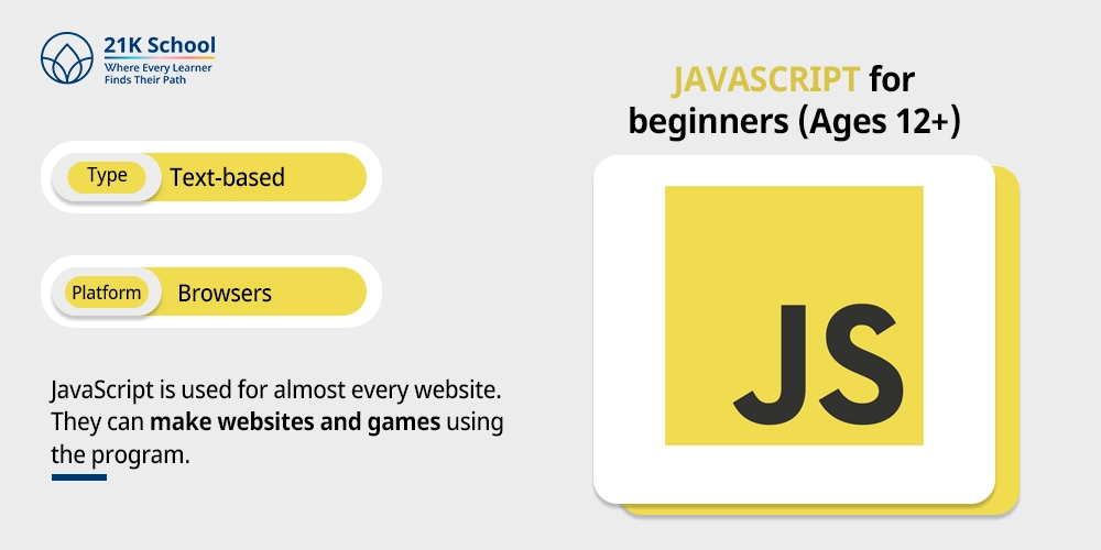 JavaScript for beginners (Ages 12+)