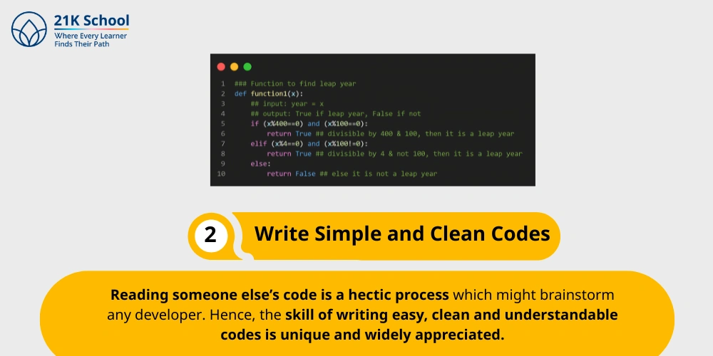 Write Simple and Clean Codes