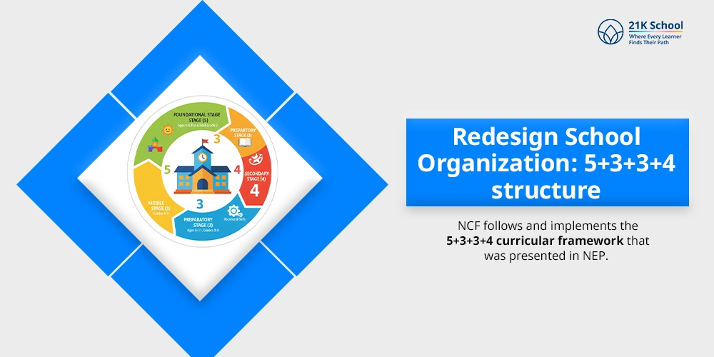 Redesign School Organization: 5+3+3+4 structure