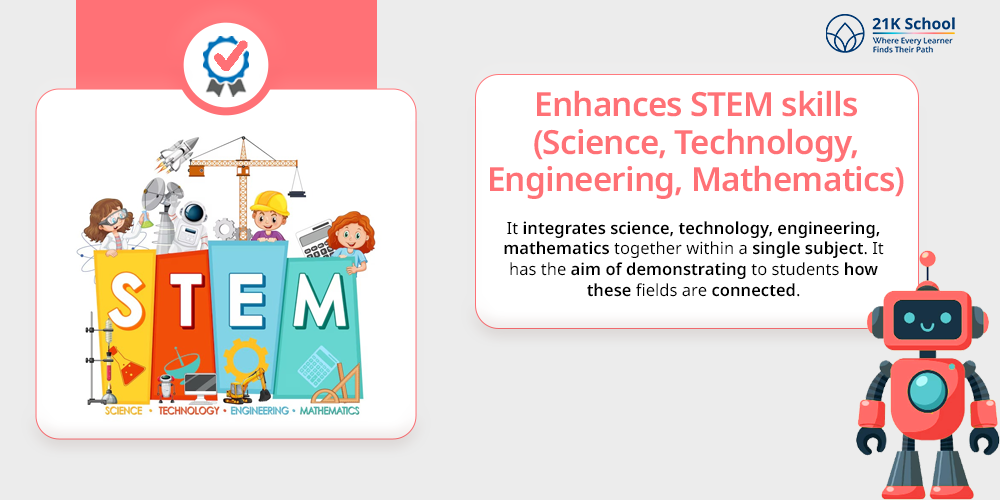  Enhances STEM skills