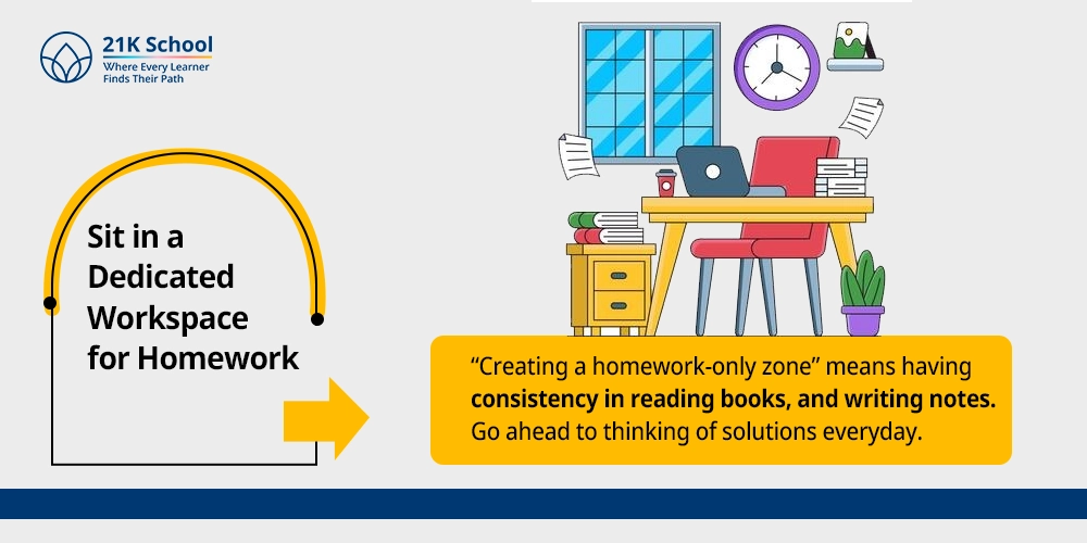 Sit in a Dedicated Workspace for Homework