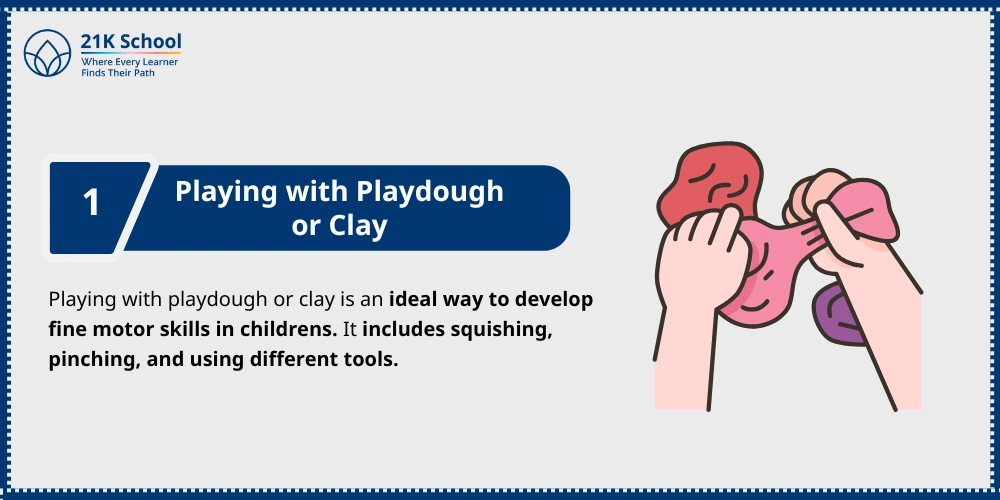 Playing with Playdough or Clay