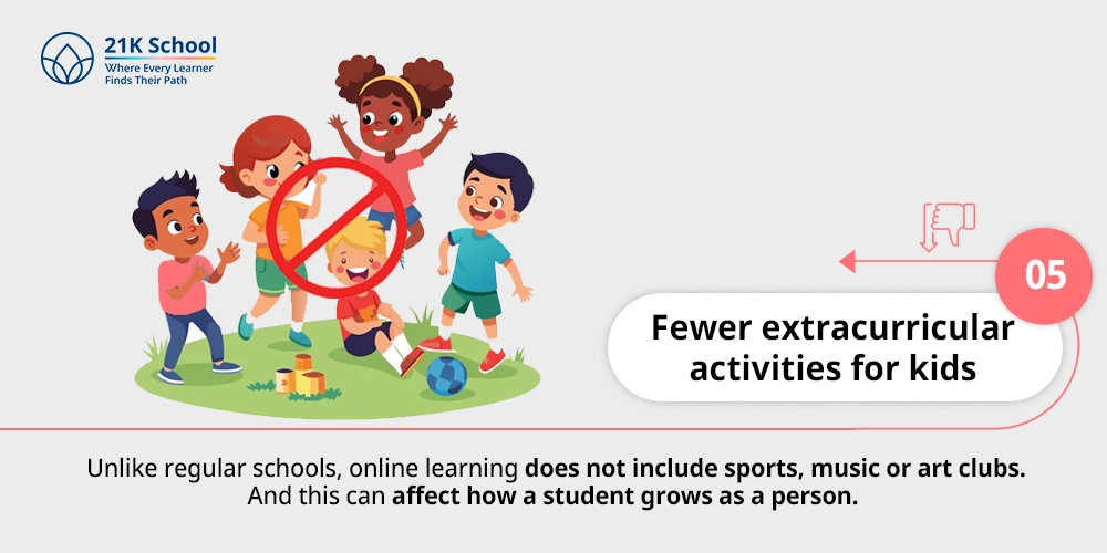 5. Fewer extracurricular activities for kids