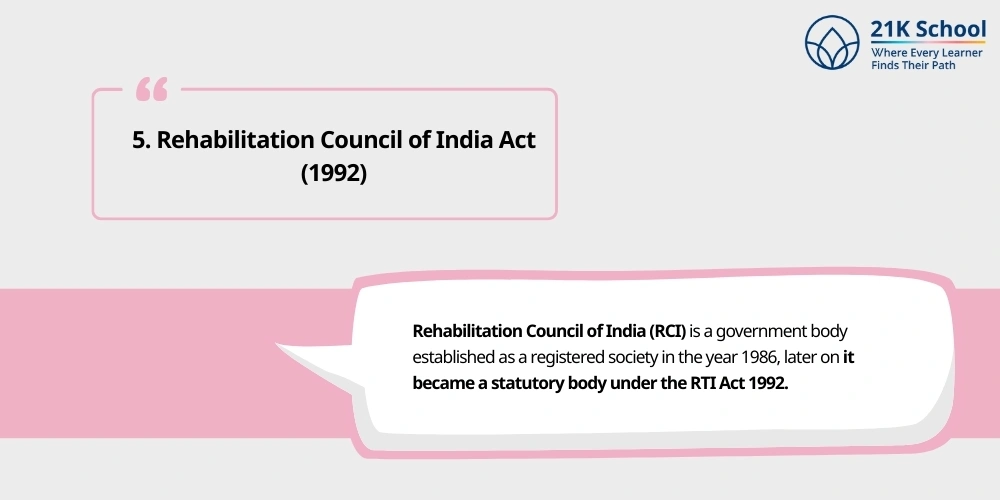 Rehabilitation Council of India Act (1992)
