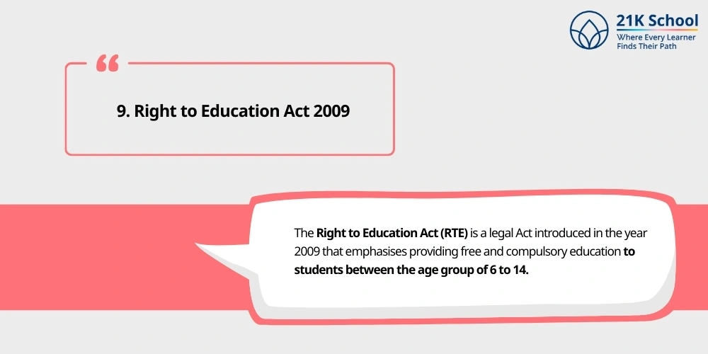 Right to Education Act 2009