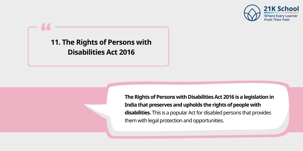 The Rights of Persons with Disabilities Act 2016
