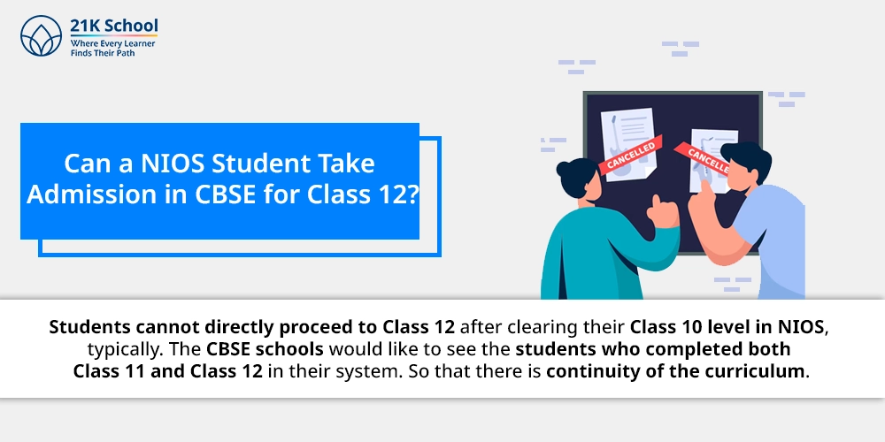Can a NIOS Student Take Admission in CBSE for Class 12?