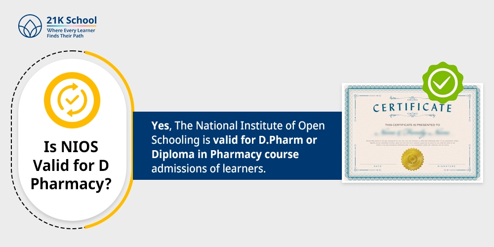 Is NIOS Valid for D Pharmacy?