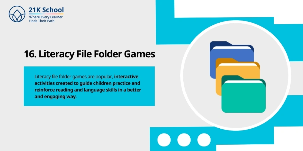  Literacy File Folder Games