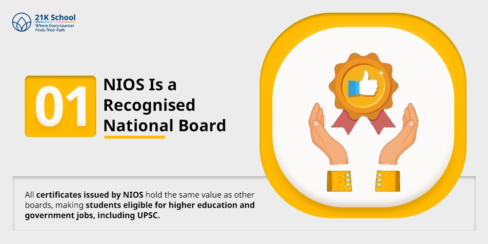 NIOS Is a Recognised National Board