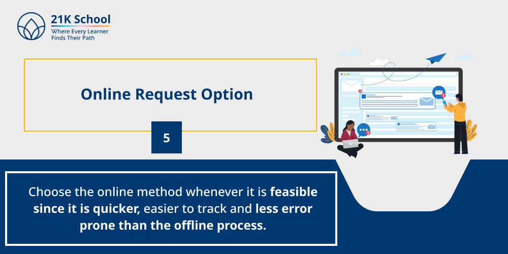 5. Online request option