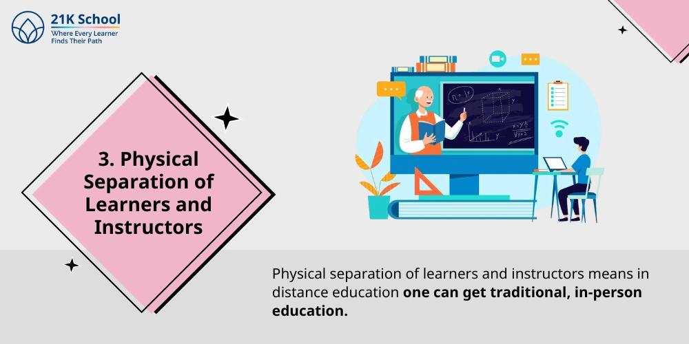 Physical Separation of Learners and Instructors