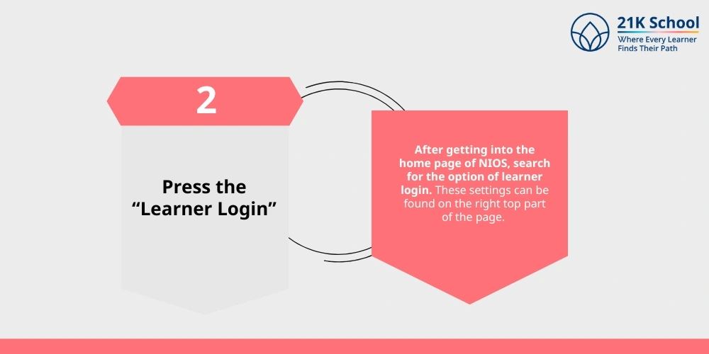Press the "Learner Login