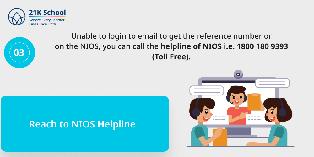 3. Reach to NIOS Helpline