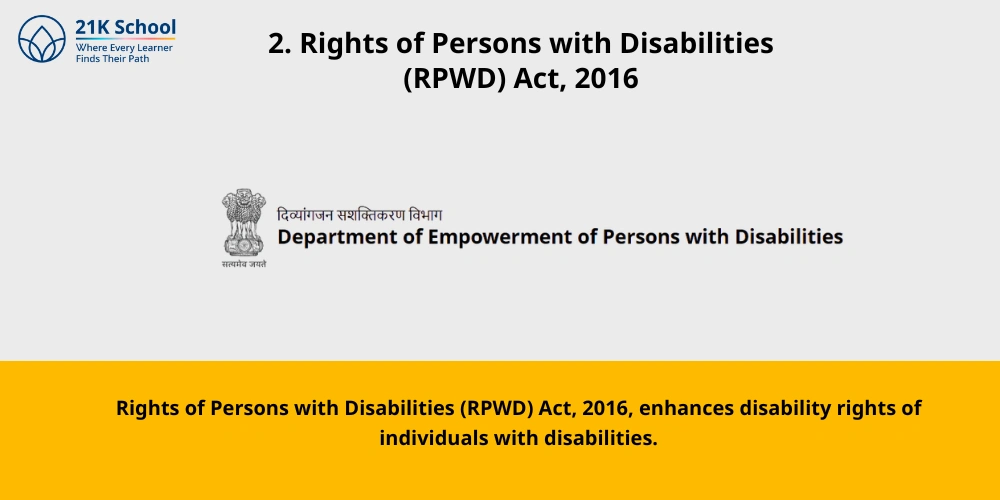 Rights of Persons with Disabilities (RPWD) Act, 2016