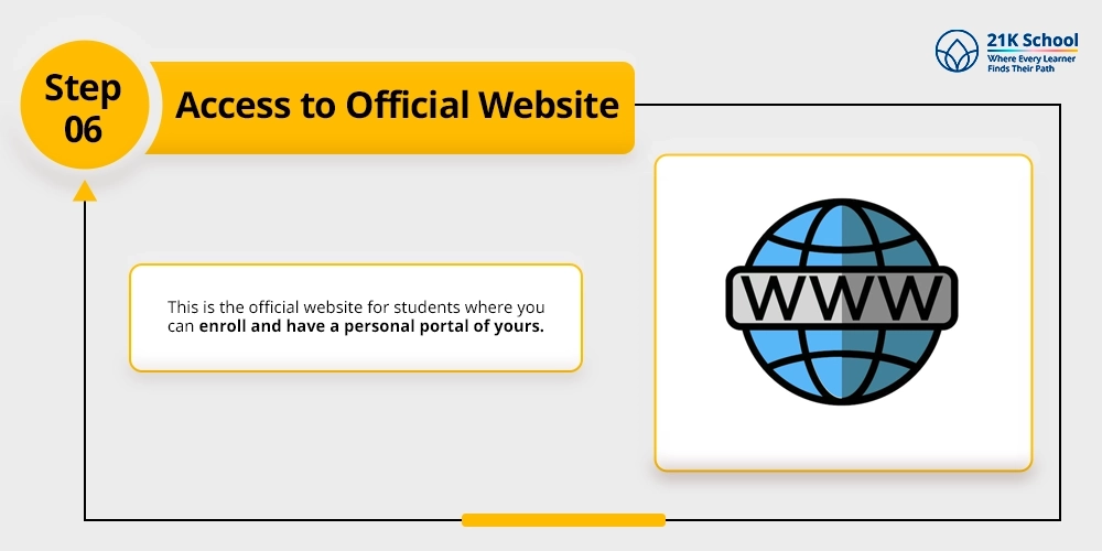 Step 6 - Access to Official Website