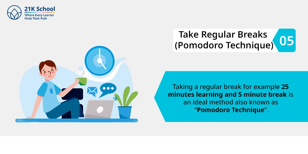 Take Regular Breaks (Pomodoro Technique)