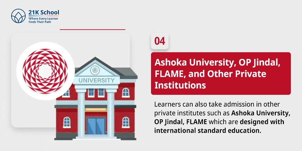 Ashoka University, OP Jindal, FLAME, and Other Private Institutions