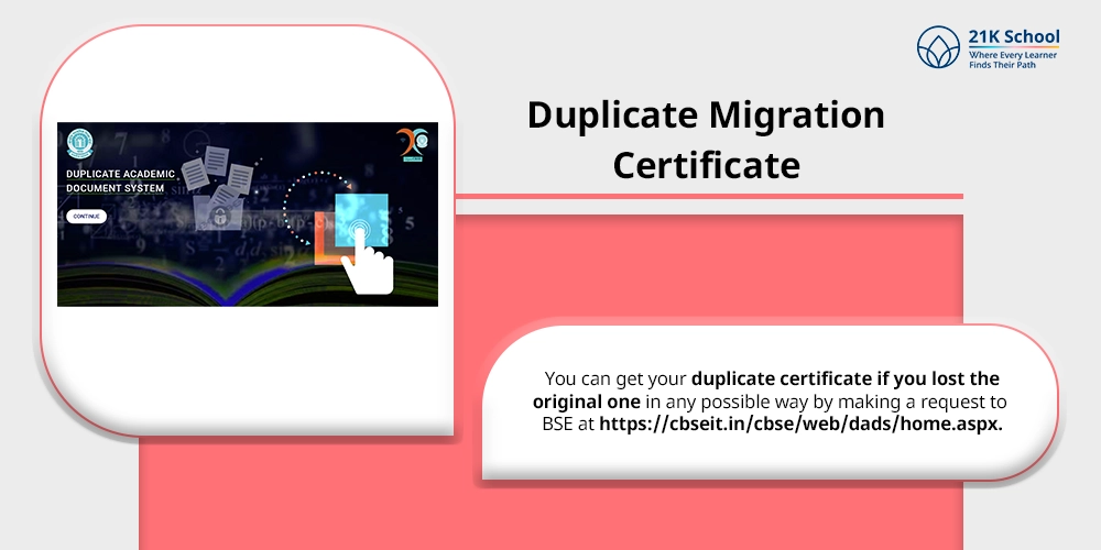 Duplicate Migration Certificate