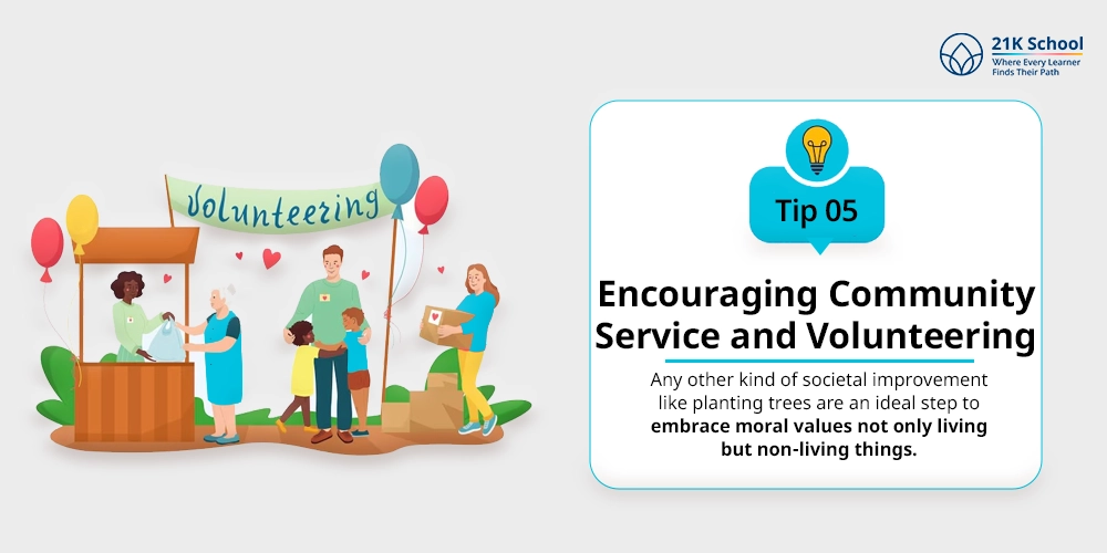 Encouraging Community Service and Volunteering.