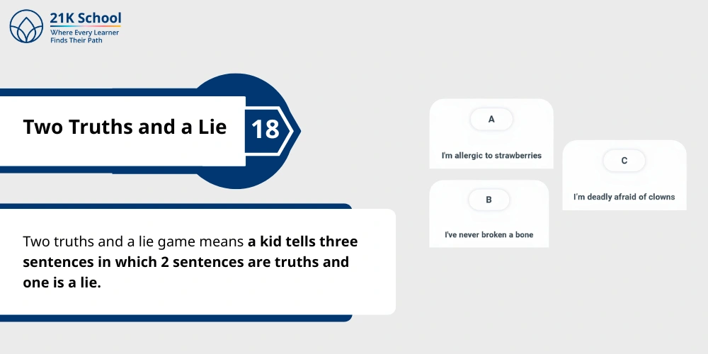 18. Two Truths and a Lie