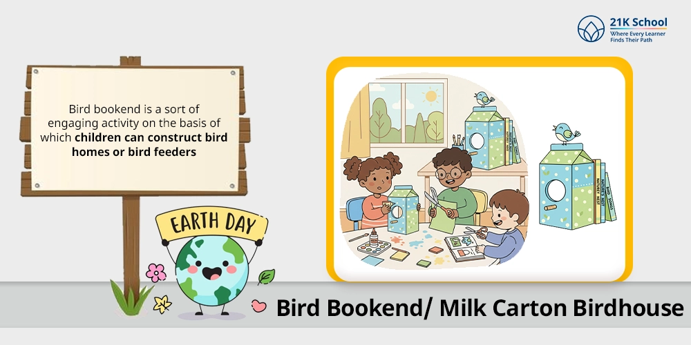 Bird Bookend/ Milk Carton Birdhouse