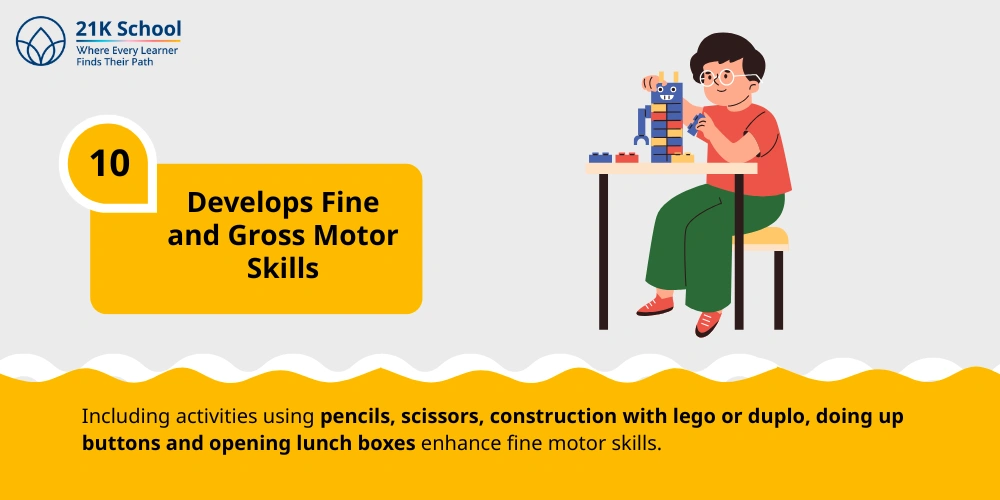 Develops Fine and Gross Motor Skills