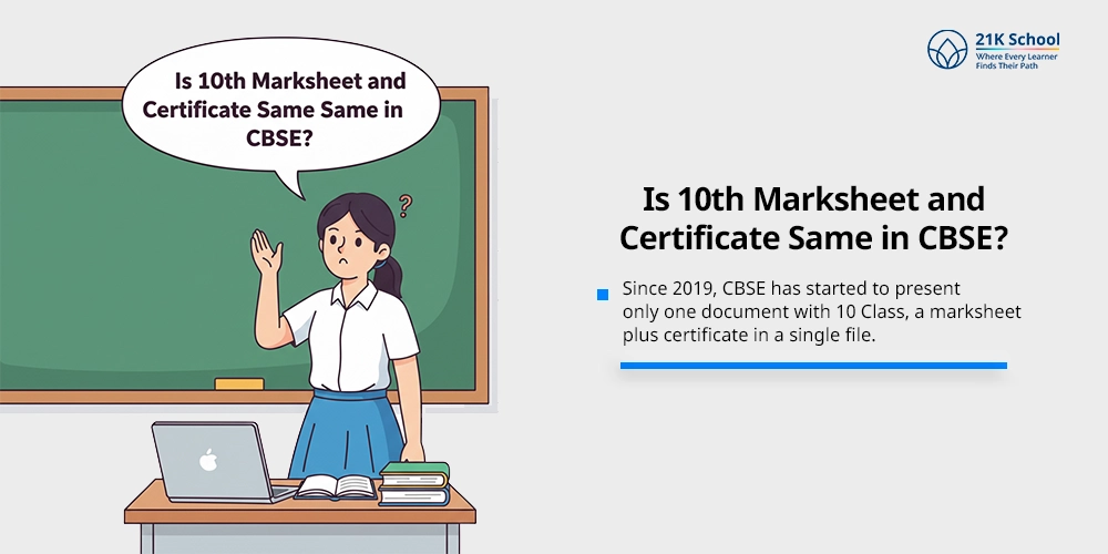 Is 10th Marksheet and Certificate Same in CBSE?