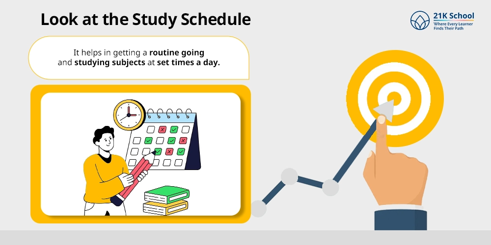 Look at the Study Schedule