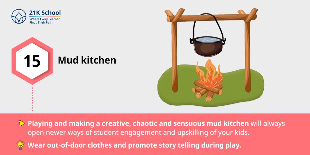 15. Mud kitchen