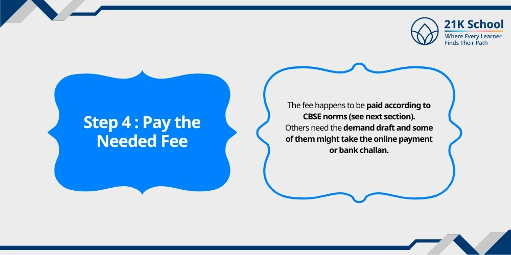 Step 4 : Pay the Needed Fee