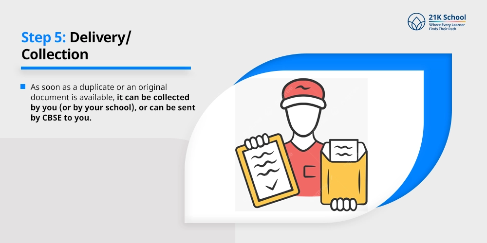 Step 5: Delivery/Collection