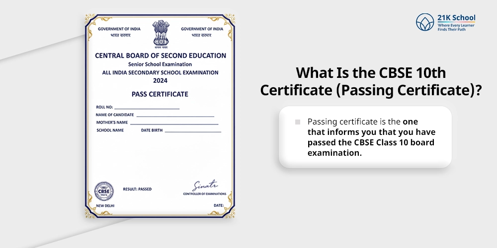 What Is the CBSE 10th Certificate (Passing Certificate)?
