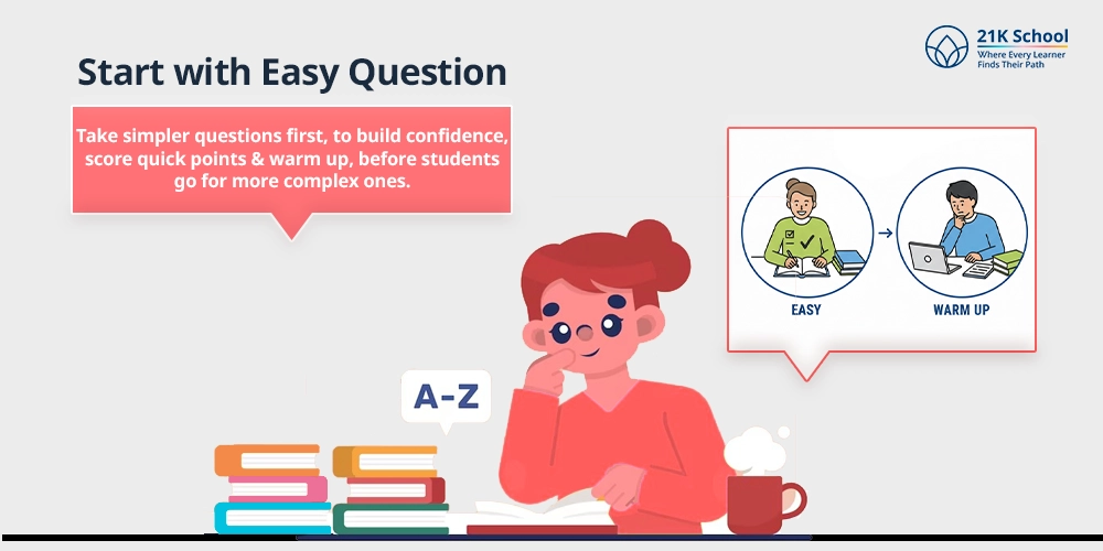 start with easy questions
