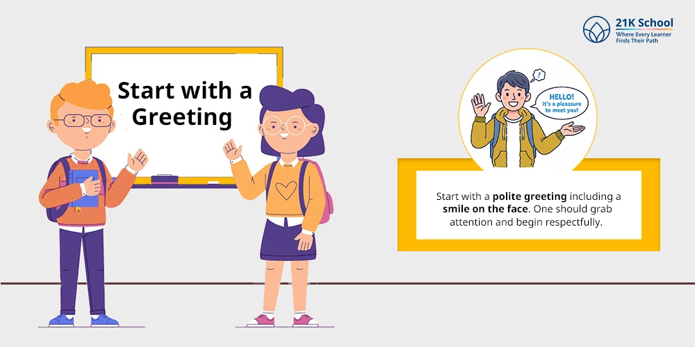 start with greeting