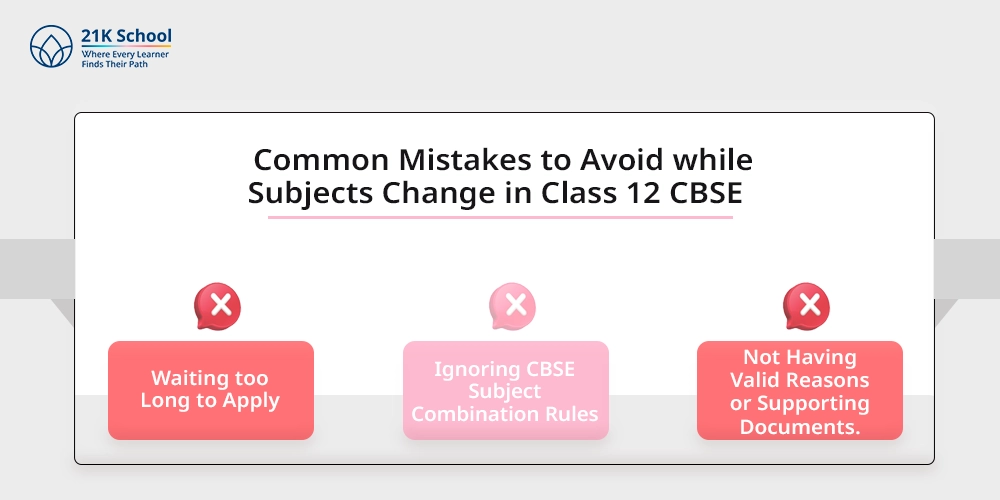 Common Mistakes to Avoid while Subjects Change in Class 12 CBSE