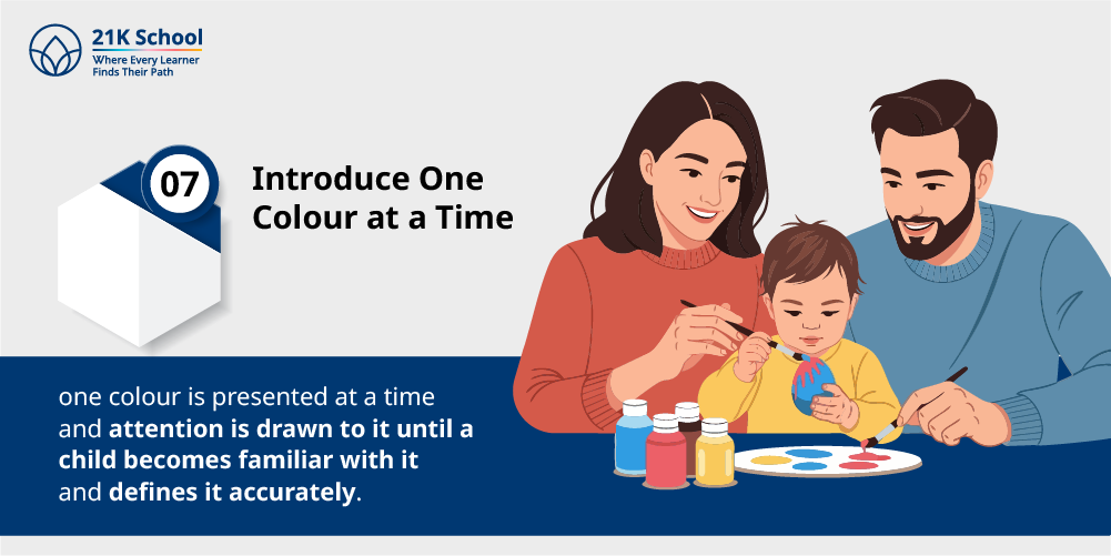 7. Introduce One Colour at a Time
