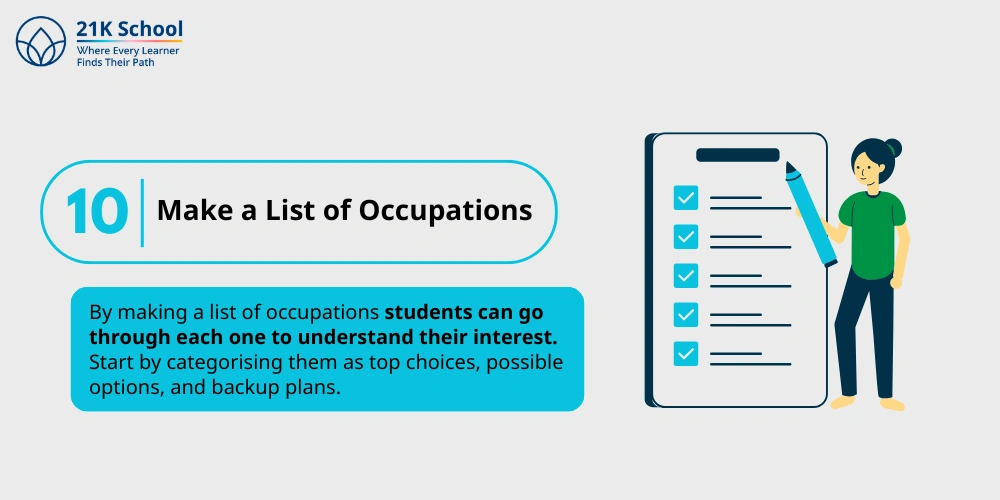 10. Make a List of Occupations