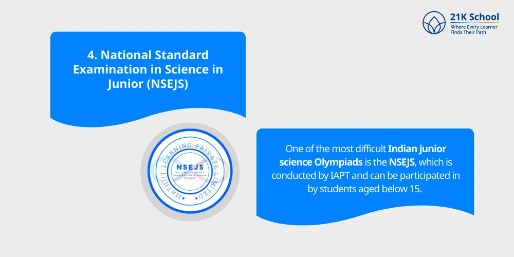 National Standard Examination in Science in Junior (NSEJS)