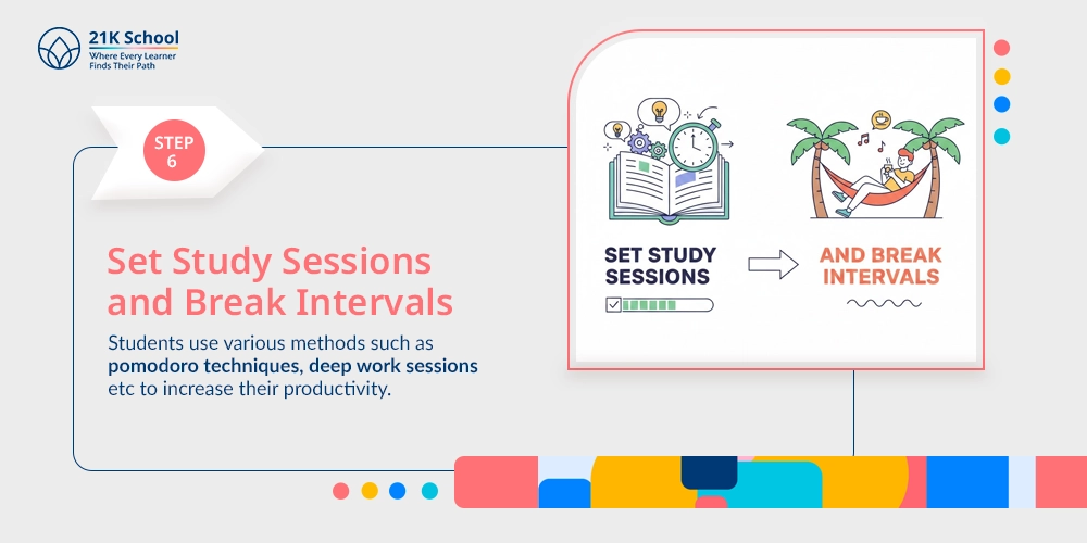Set Study Sessions and Break Intervals