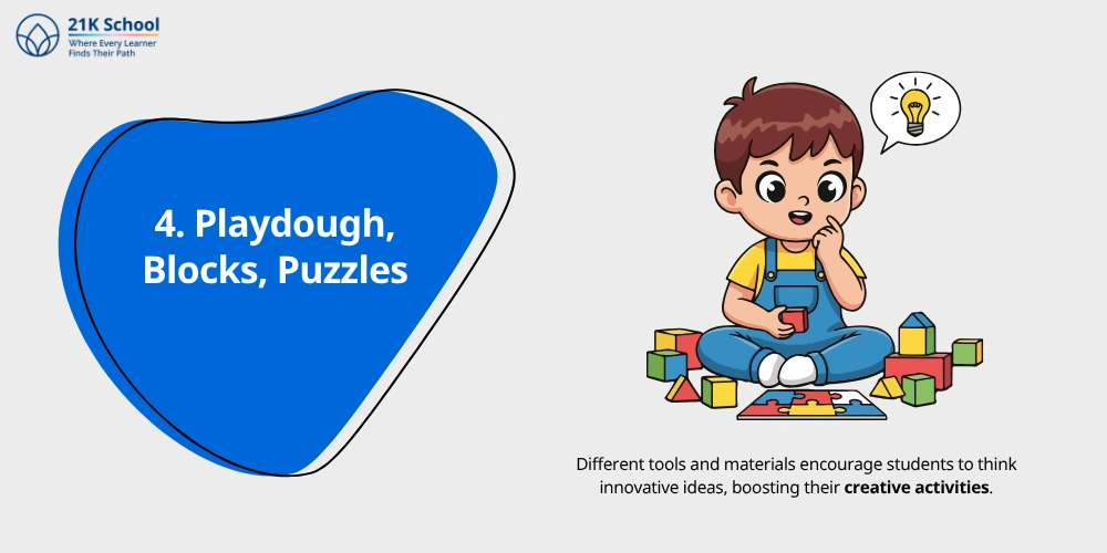 Playdough, Blocks, Puzzles